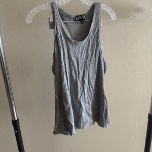 GSTQ Heather Gray Raceback Tank Top - Women's 2XL